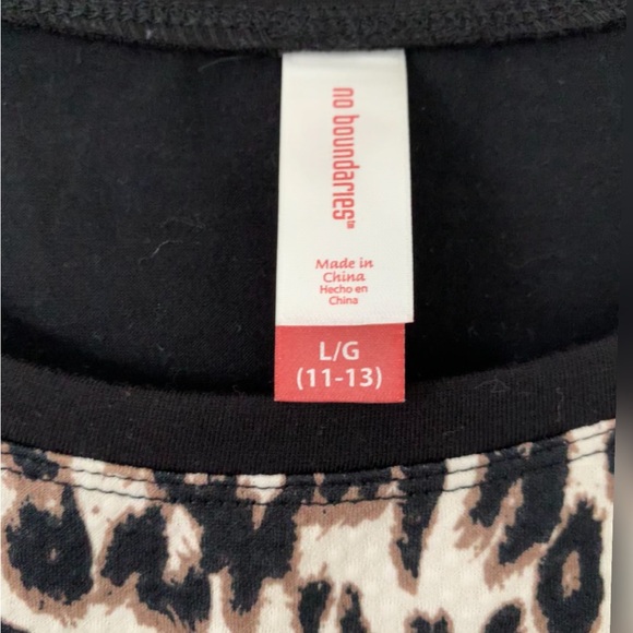 NOBO WOMENS Cheetah Print Black Baseball Top SIZE L - Picture 6 of 9